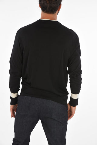 Maglia Slim Wide Fit in Lana e Seta 