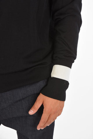 Maglia Slim Wide Fit in Lana e Seta 