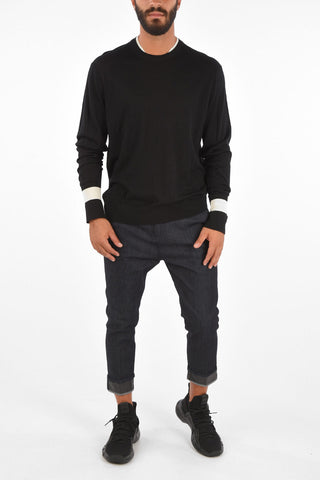 Maglia Slim Wide Fit in Lana e Seta 