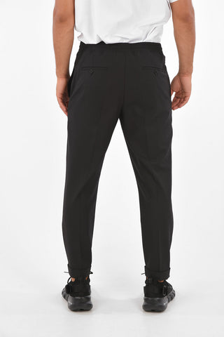 Pantaloni Slim Fit a Vita Bassa con Coulisse