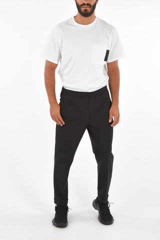 Pantaloni Slim Fit a Vita Bassa con Coulisse