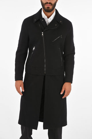 Unstructured RAN CUT HYBRID Biker Coat