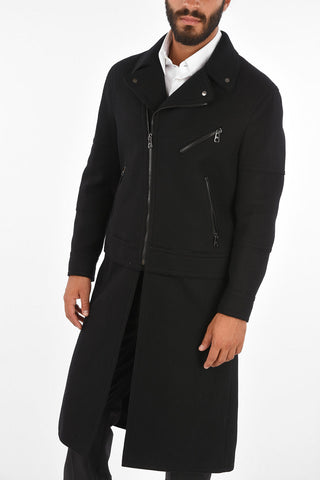 Unstructured RAN CUT HYBRID Biker Coat