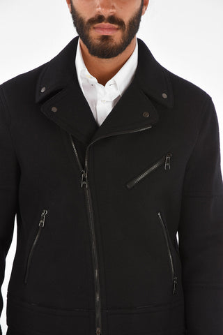 Unstructured RAN CUT HYBRID Biker Coat