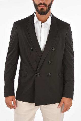 TRAVEL Double-Breasted Skinny Fit Blazer