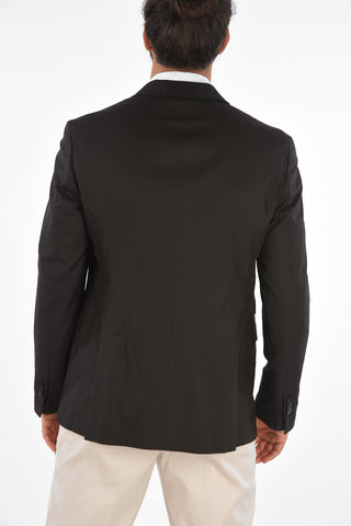 TRAVEL Double-Breasted Skinny Fit Blazer