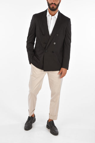 TRAVEL Double-Breasted Skinny Fit Blazer
