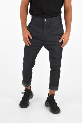Cuffed Hem Dropped Crotch Jeans 16 Cm