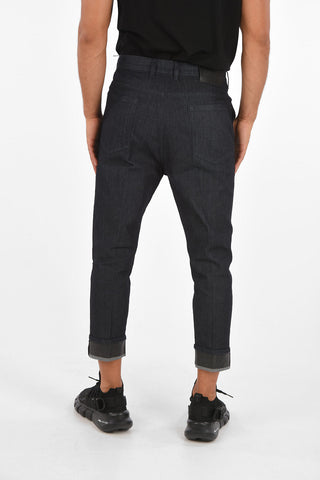 Cuffed Hem Dropped Crotch Jeans 16 Cm