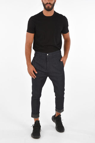 Cuffed Hem Dropped Crotch Jeans 16 Cm