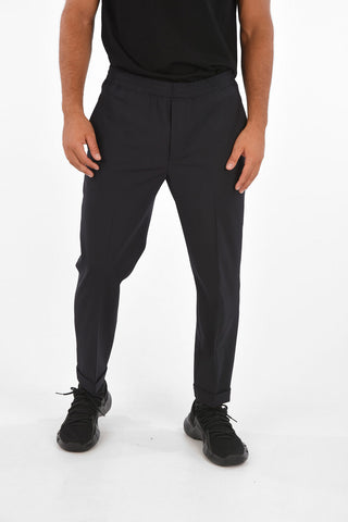 Drawstring Low-Waist Slim Fit Pants