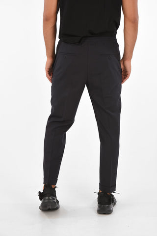 Drawstring Low-Waist Slim Fit Pants
