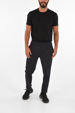 Drawstring Low-Waist Slim Fit Pants