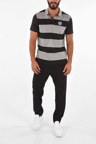 ARMANI EXCHANGE striped 3 button polo shirt