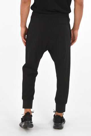 TRAVEL Drawstring Pinstriped Slouch Fit Pants