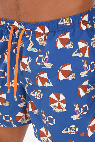 Printed Two Pocket Swimshorts