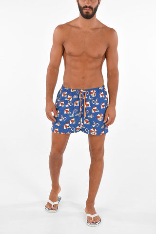 Printed Two Pocket Swimshorts