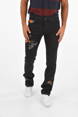 EMPORIO 20cm regular fit J45 jeans with camouflage details L.34 