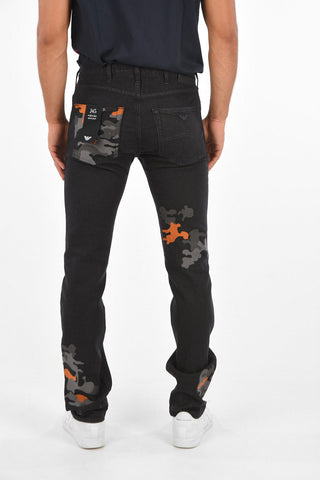 EMPORIO 20cm regular fit J45 jeans with camouflage details L.34 