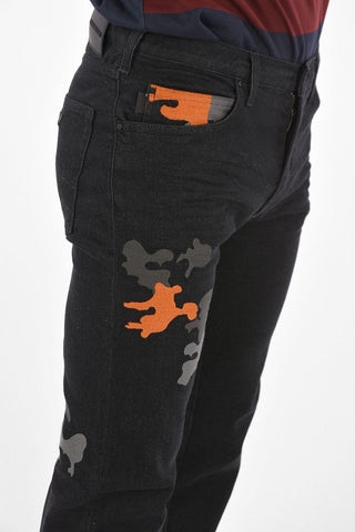 EMPORIO 20cm regular fit J45 jeans with camouflage details L.34 