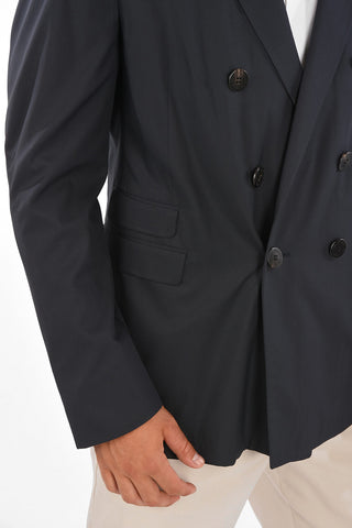 TRAVEL Double-Breasted Skinny Fit Blazer