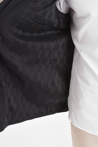 TRAVEL Double-Breasted Skinny Fit Blazer