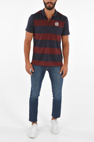 ARMANI EXCHANGE polo 3 bottoni a righe