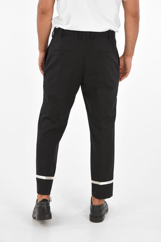 Hidden Closure Low-Waist Slim Fit Pants