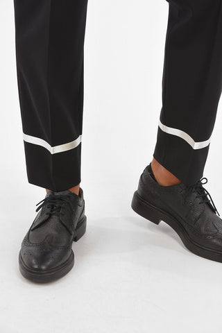 Hidden Closure Low-Waist Slim Fit Pants
