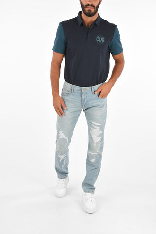 ARMANI EXCHANGE 17cm vintage effect slim fit jeans
