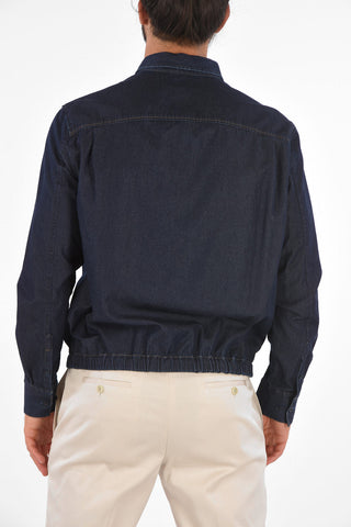 TRAVEL Denim Loose Blouson Fit Shirt