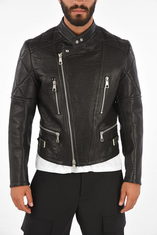 Giubbotto Biker Skinny Fit in Pelle