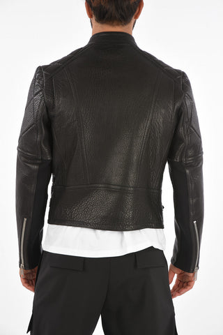 Giubbotto Biker Skinny Fit in Pelle