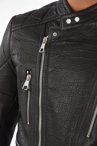 Giubbotto Biker Skinny Fit in Pelle
