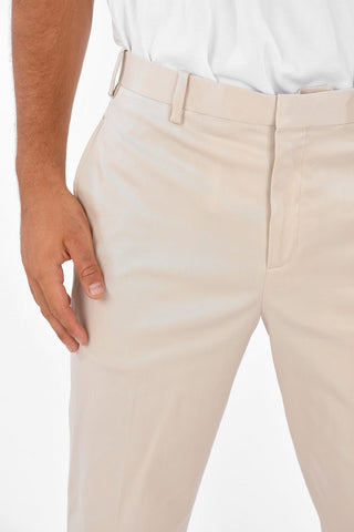 Cuffed Hem Low-Rise Slim Fit Pants