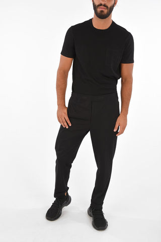 Pinstriped Drawstring Slim Fit Pants