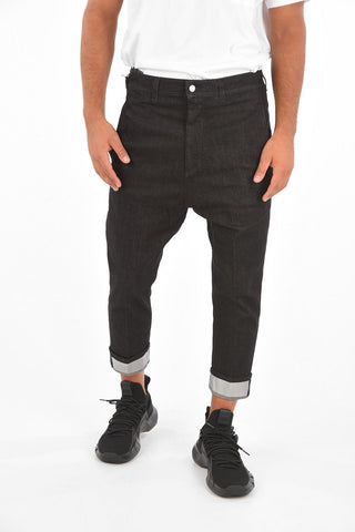 Cuffed Hem Dropped Crotch Jeans 16 Cm