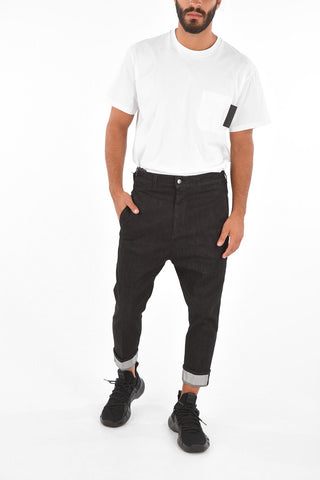 Cuffed Hem Dropped Crotch Jeans 16 Cm