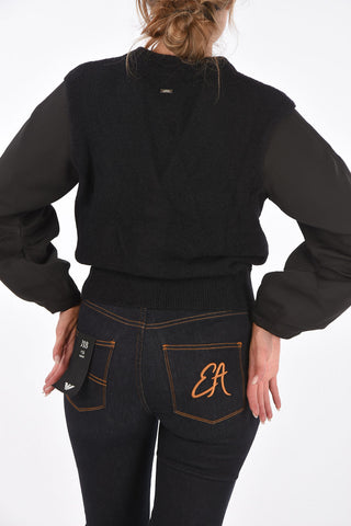 ARMANI EXCHANGE Snap Button Cropped Cardigan