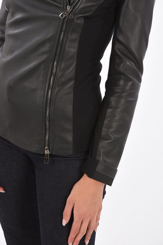 EMPORIO Leather Skinny Fit Biker Jacket