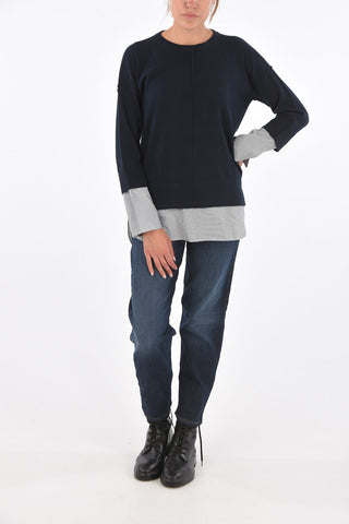 ARMANI EXCHANGE Contrast Trim Unstructured Sweater