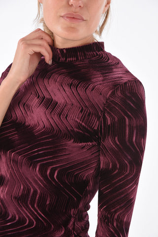 ARMANI EXCHANGE Velvet Turtleneck sweater with zip back closure