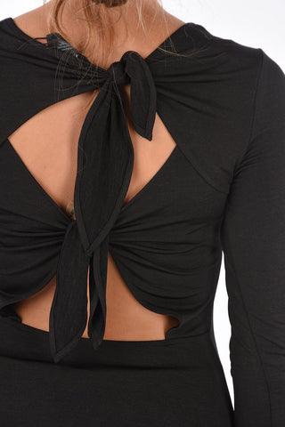 ARMANI EXCHANGE Stretch Back Bow Closure Sweater