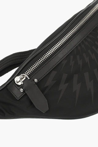 Fabric THUNDERBOLT FAIRISLE Bum Bag with leather details