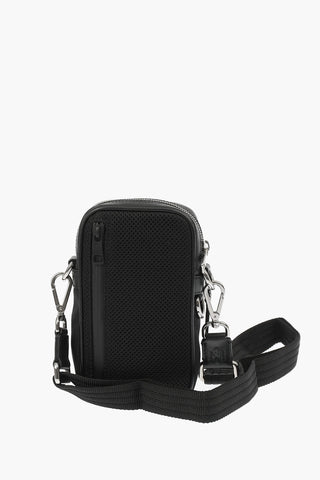 Fabric Crossbody Bag with Leather Trimmings