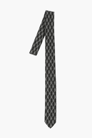 All over Logo Silk Tie