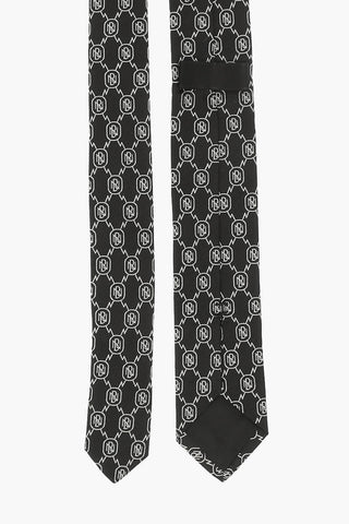 All over Logo Silk Tie