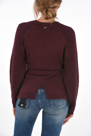 ARMANI EXCHANGE Crew-Neck Sweater with Bow Back
