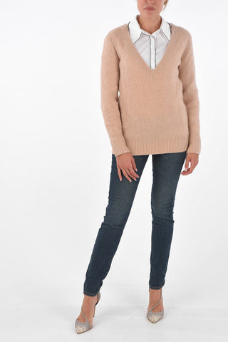 ARMANI EXCHANGE Mohair Blend V-Neck Sweater