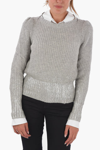 ARMANI EXCHANGE Lurex Details Crew-Neck Sweater